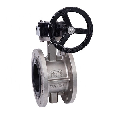 Valvola a farfalla di linea media in acciaio inossidabile D341X-16P per DN40-300 a temperatura normale