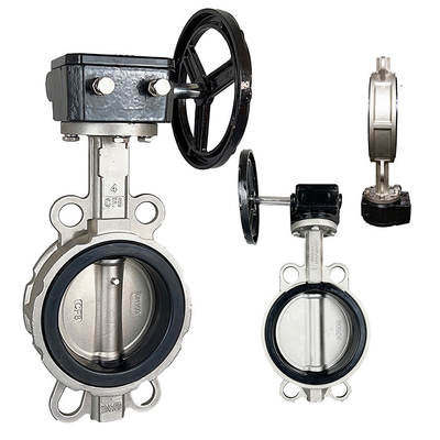 NBR EPDM Soft Seal 304 in acciaio inossidabile Manuale Maniglia della turbina Valvola farfalla D71X-10/16P