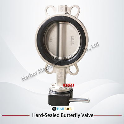NBR EPDM Soft Seal 304 in acciaio inossidabile Manuale Maniglia della turbina Valvola farfalla D71X-10/16P