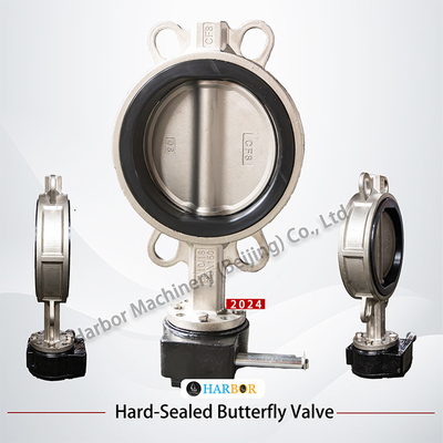 NBR EPDM Soft Seal 304 in acciaio inossidabile Manuale Maniglia della turbina Valvola farfalla D71X-10/16P