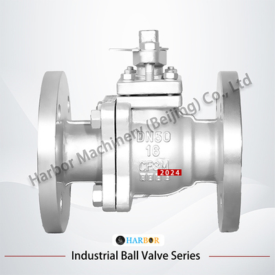 Valvola a sfera rivestita in PTFE argento Q41F46-16P Resistenza alla corrosione Alta affidabilità