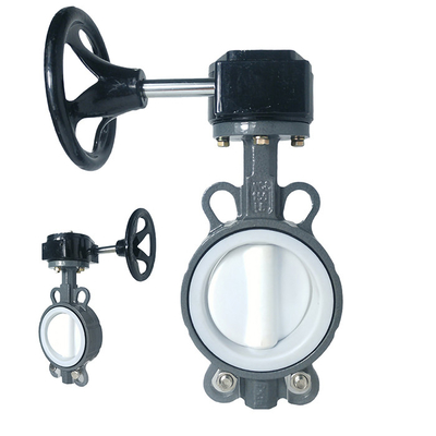 Valvola a farfalla WCB completamente rivestita D71F4-16C con progetto di funzionamento a doppia azione