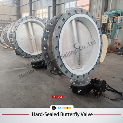 Valvola a farfalla a turbina con rivestimento in PTFE D371F46-16C con resistenza agli acidi e agli alcali