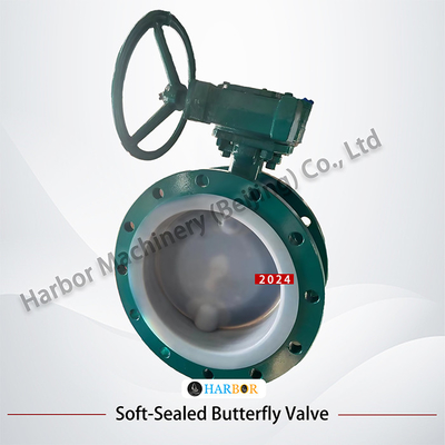 Turbina in acciaio fuso Valvola a farfalla completamente rivestita in PTFE D341F46-16C per industria