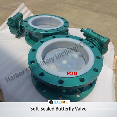 Turbina in acciaio fuso Valvola a farfalla completamente rivestita in PTFE D341F46-16C per industria