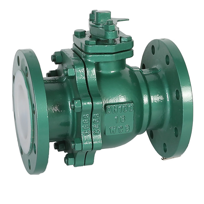 Valvola a sfera con flangia rivestita in PTFE Q41F46-16C per applicazioni resistenti agli acidi e alle alcali