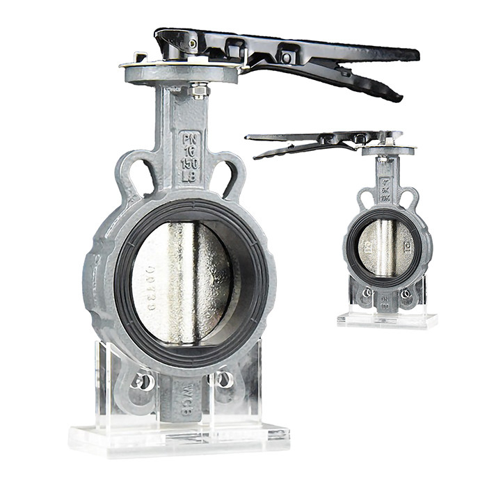 s di D71X-16C Soft Seal Butterfly Valve con materiale di corpo WCB e connessione a wafer